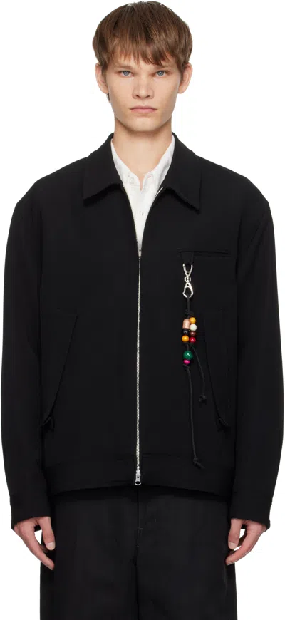 Song For The Mute Black Gabardine Coach Jacket