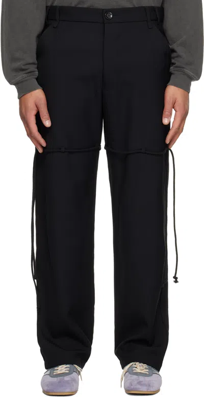 Song For The Mute Gabardine Dress Trousers In Black