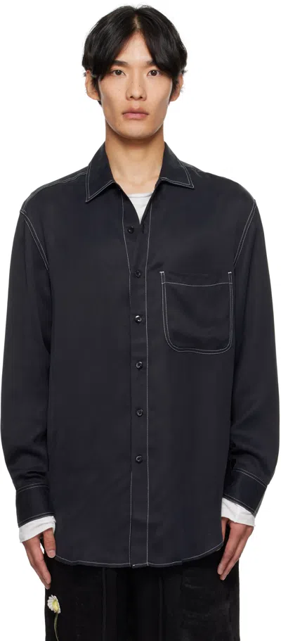 Song For The Mute Black L/s Oversized Shirt