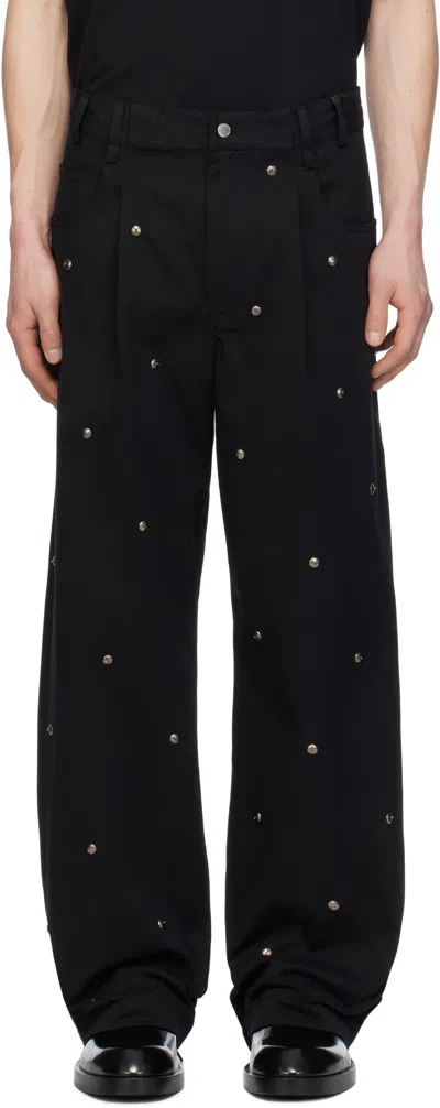 Song For The Mute Black 'metal Bead' Boyfriend Jeans