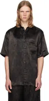 Song For The Mute Printed Button-down Shirt In Black