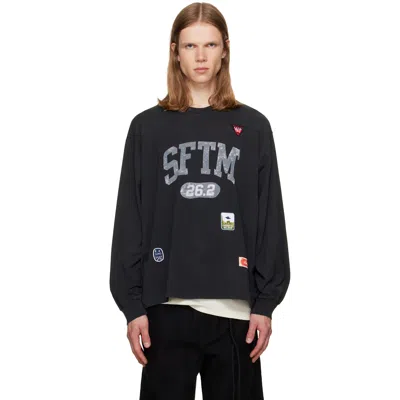 Song For The Mute Logo-print Patch-detail T-shirt In Black