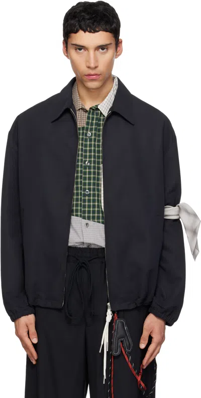 Song For The Mute Slim Coach Jacket In Black