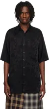 Song For The Mute Floral-jacquard Shirt In Black