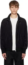 Song For The Mute Black Teardrop Track Jacket In Black