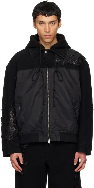 Song For The Mute Black The Kid Laroi Edition Faded Denim Jacket