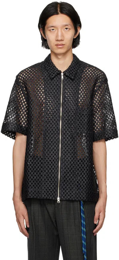 Song For The Mute Black Zip-up Shirt
