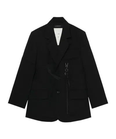 SONG FOR THE MUTE BROOCH-DETAIL BLAZER