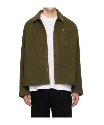 Song For The Mute Brushed Fleece Jacket In Green