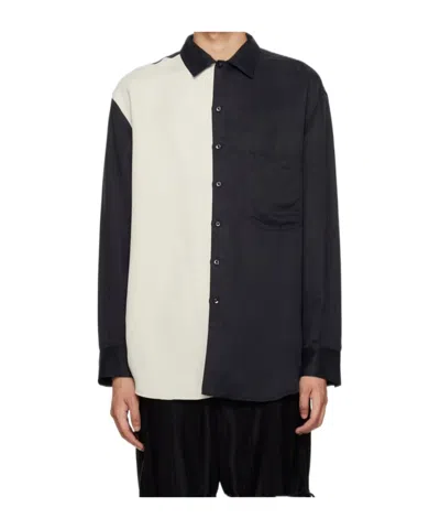 Song For The Mute Button-down Long-sleeved Shirt In Black