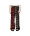 Song For The Mute Multicolor Tartan Flannel Relaxed Lounge Pants In Multi