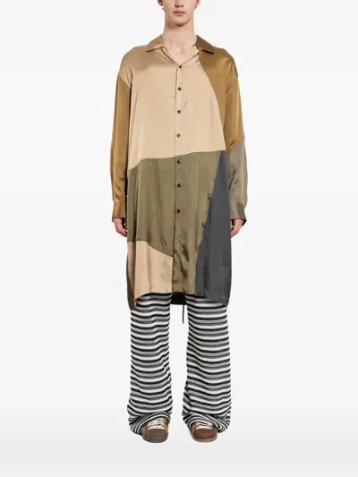 Song For The Mute Colourblock Tunic Shirt In Neutral
