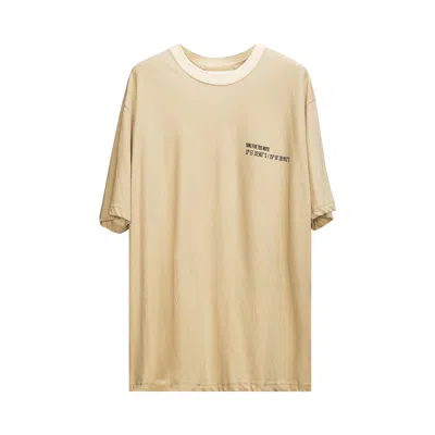 Pre-owned Song For The Mute Coordinates Oversized Tee 'beige' | Tan | Men's Size 48 In Brown