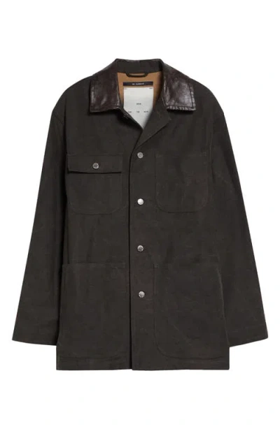 Song For The Mute Cotton Moleskin Barn Jacket In Black