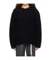 Song For The Mute Black Oversized Sweater In Black