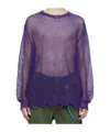 Song For The Mute Purple Oversized Sweater In Brown
