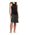 Song For The Mute Womens Black Curved-hem Open-knit Woven Top In Black