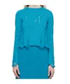 Song For The Mute Blue Distressed Crewneck In Blue