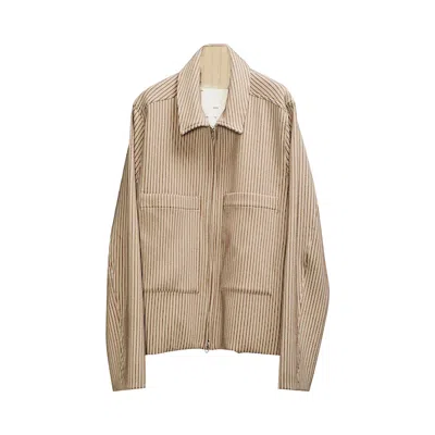 Pre-owned Song For The Mute Crop Patch Pocket Jacket 'beige' | Tan | Men's Size 50 In Brown