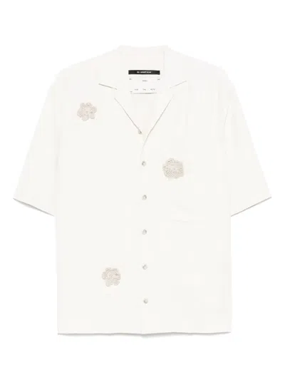 Song For The Mute Daisy-appliqué Shirt In Neutrals