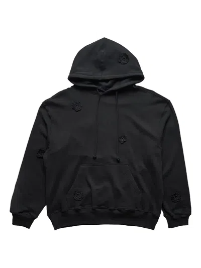 Song For The Mute Daisy Gym Hoodie In Black