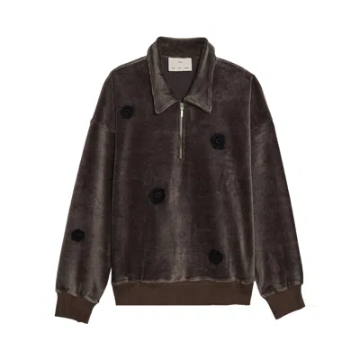 Pre-owned Song For The Mute Daisy Quarter Zip Jumper 'charcoal' | Grey | Men's Size 50 In Gray