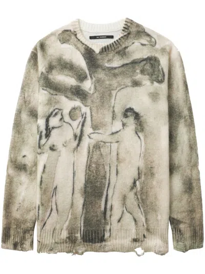Song For The Mute Digital-print Sweater In Nude