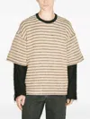 Song For The Mute Double-layered Sleeves Sweater In Brown