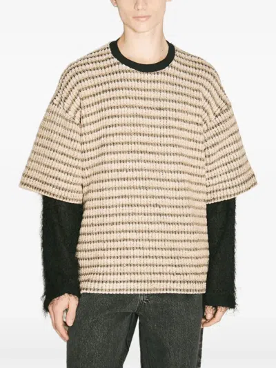 Song For The Mute Double-layered Sweater In Nude