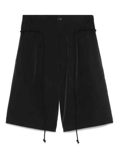 Song For The Mute Double-pleated Bermuda Shorts In Black