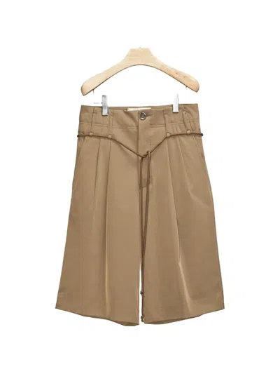Song For The Mute Double-pleated Tailored Shorts In Neutral