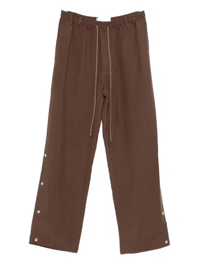 Song For The Mute Drawstring-waist Trousers In Brown