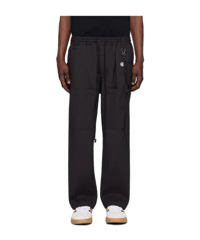 Song For The Mute Elastic Drawstring Casual Pants In Black