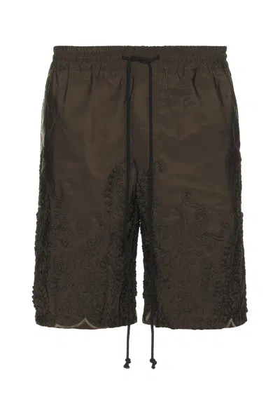 Song For The Mute Elasticated Shorts In Deep Green