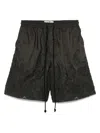 Song For The Mute Embroidered Bermuda Shorts In Green