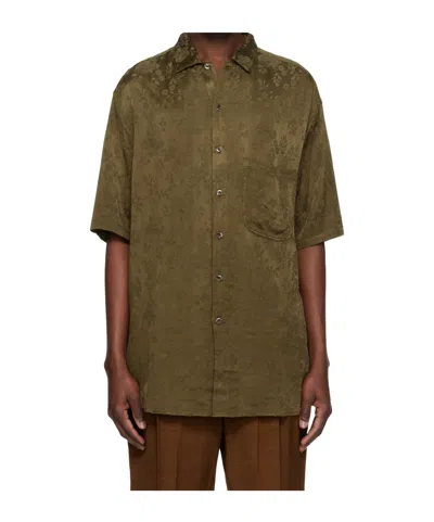 Song For The Mute Floral Pattern Shirt In Green