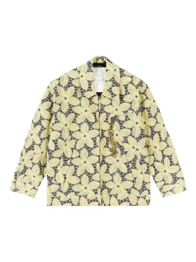 Song For The Mute Floral-pattern "yellow" Coach Jacket