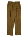Song For The Mute Floral-patterned Drawstring Trousers In Green