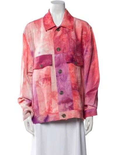 Pre-owned Song For The Mute Floral Print Jacket In Pink