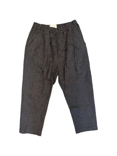 Song For The Mute Floral Trousers In Black
