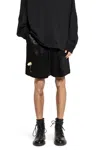 Song For The Mute Flower Elasticated Shorts In Black