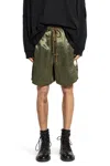 Song For The Mute Flower Elasticated Shorts In Green