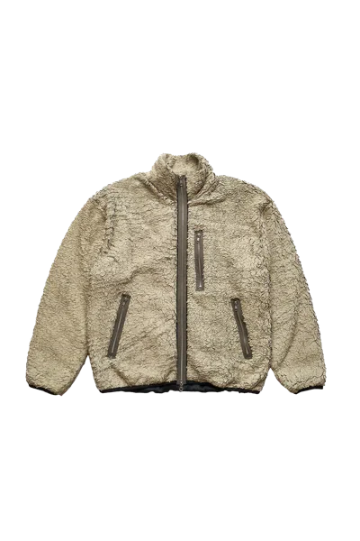 Song For The Mute Funnel Neck Track Jacket Beige In Sand