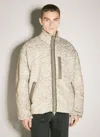 Song For The Mute Off-white Funnel Track Jacket In Khaki