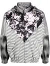Song For The Mute Graphic-print Hooded Jacket In 灰色