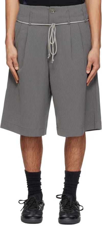 Song For The Mute Gray Double Pleated Shorts
