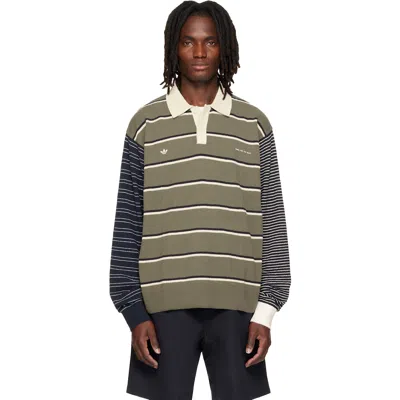 Song For The Mute Green Adidas Edition 007 L/s Rugby Polo