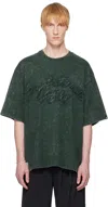 Song For The Mute Green Adidas Originals Edition Washed T-shirt In Shadow Green