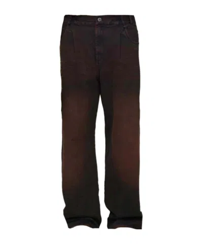 Song For The Mute Les Olympiades Pleated Jeans In Black