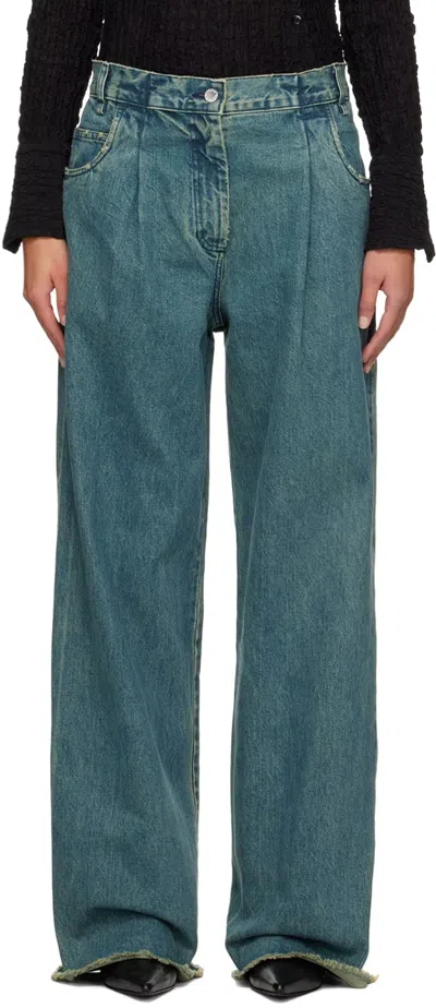 Song For The Mute Jeans With Belt Loops In Green